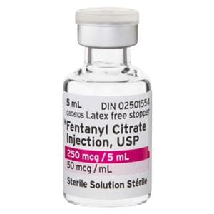 Fentanyl Citrate Injection 50mcg/mL SDV 5mL 25/Package