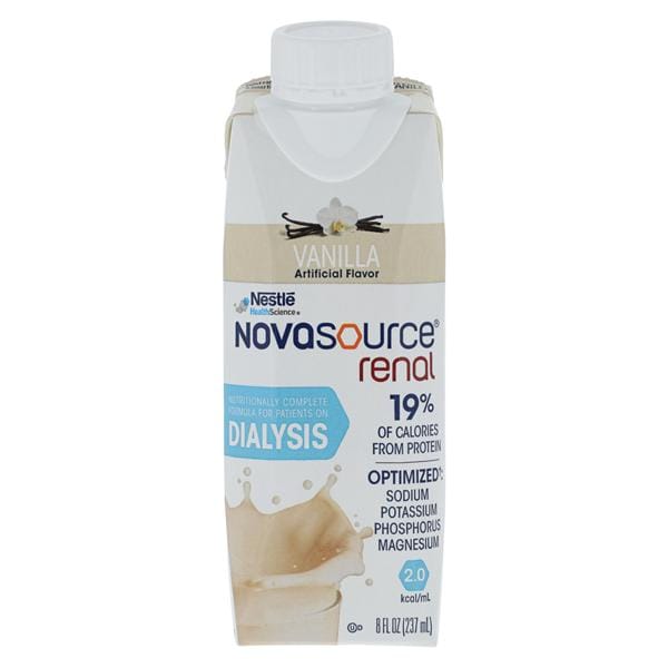 Novasource Renal Nutritional Formula Vanilla 8oz Carton 24/Ca