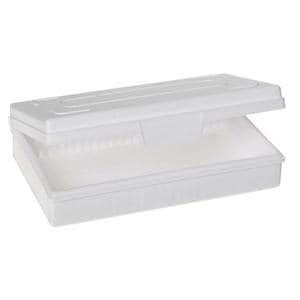 Microscope Slide Box White 25 Position Ea