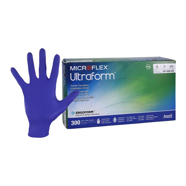 Ultraform Nitrile Exam Gloves X-Small Violet Blue Non-Sterile