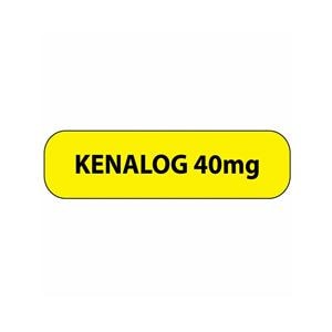 Paper Label Kenalog 40mg 666/Roll Yellow 1-7/16x3/8" 1/Rl