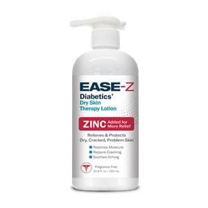 EASE-Z Diabetics' Lotion 3% Dimethicone/0.25% Zinc Acetate Skin Therapy 10oz/Bt, 12 BT/CA