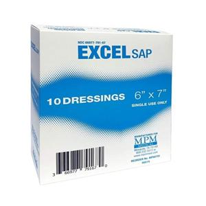 Excel SAP Non-Woven Fiber/Silicone Dressing 6"x7" Super Absorbent