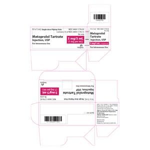 Metoprolol Tartrate Injection 1mg/mL SDV 5mL 10/Bx