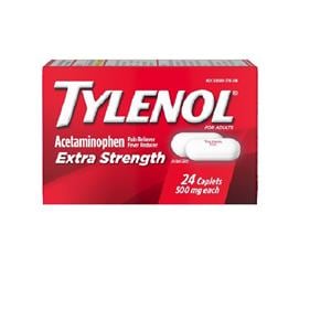 Tylenol Extra Strength Caplets 500mg 24/Bt, 72 BT/CA