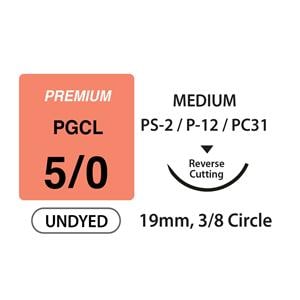 Unify Premium + Suture 5-0 18" PGCL Monofilament PS-2/P-12/PC31 Undyed 12/Bx