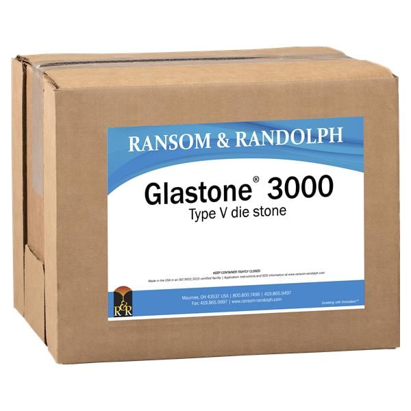 Glastone 3000 Dental Stone Blue 0.08% 7.5-9 Minutes 44Lb/Bx