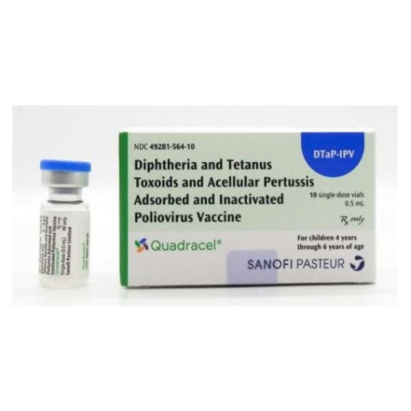 Quadracel DTaP Polio Injectable 0.5mL SDV 0.5mL 10/Bx