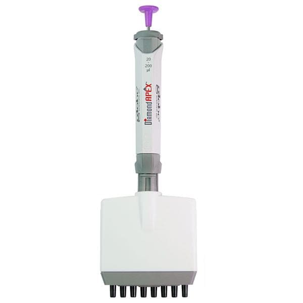 Diamond Apex 8 Channel Pipette 10-100uL Blue Ea