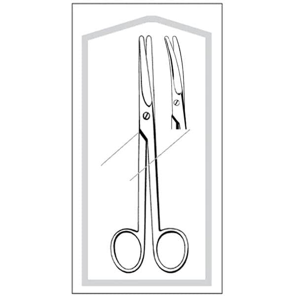Econo Mayo Dissecting Scissors Curved Stainless Steel Sterile Disposable 25/Ca