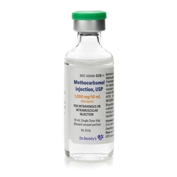 Methocarbamol Injection 100mg/mL SDV 10mL 10/Bx