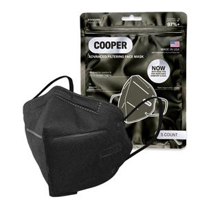 Advanced Filtering Mask Anti-Fog Black Adult 5/Pk, 160 PK/CR