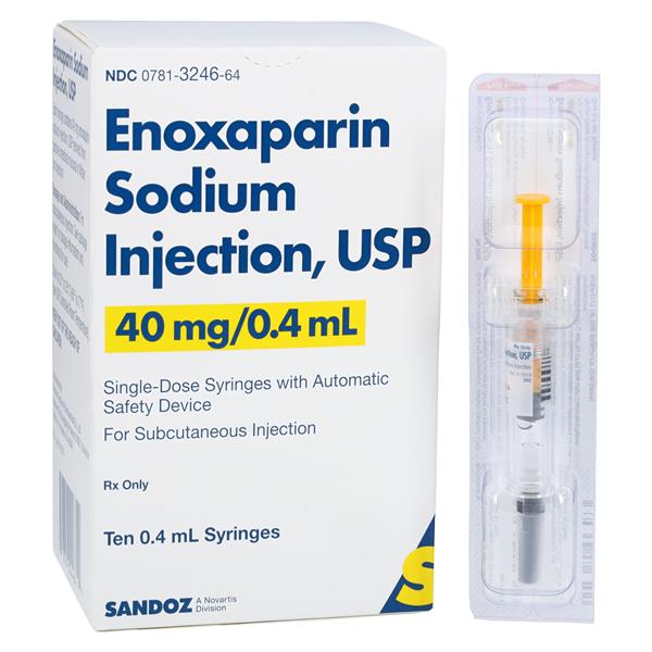 Enoxaparin Sodium Injection 40mg Prefilled Syringe 0.4mL 10/Bx