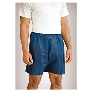 Exam Shorts Non Woven Navy Blue 2X Large / 3X Large Single-Use 50/Ca