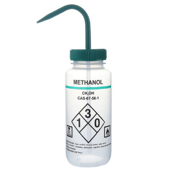 Wash Bottle Clear/Green 500mL 6/Pk