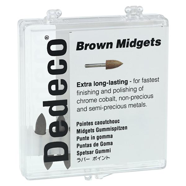 Midget Polisher Friction Grip 15 Brown For Metals / Pre Finishing 12/Bx