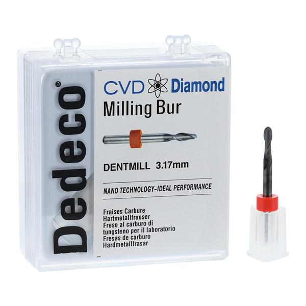 CVD Diamond Milling Bur 3.17mm Ea