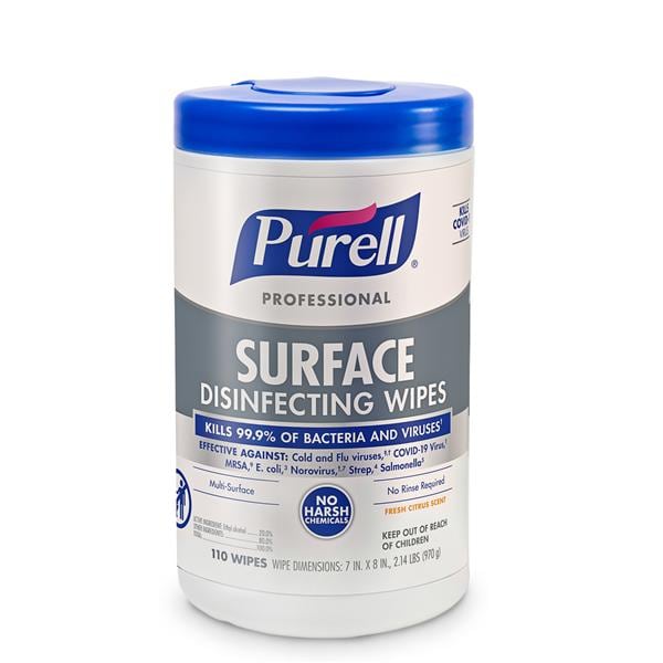 Purell Professional Surface Disinfectant Wipes 6/Ca