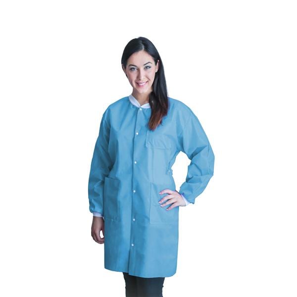 FitMe PPE Lab Coat Not Rated SMS Medium Sky Blue 10/Bg