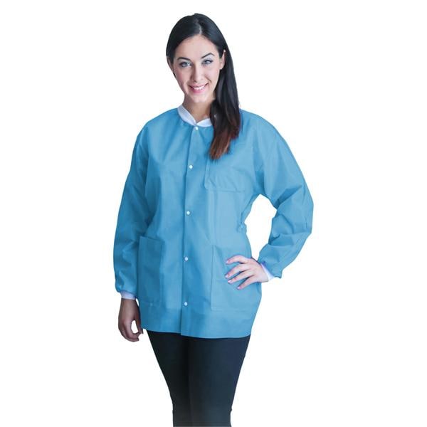 FitMe PPE Lab Jacket Not Rated SMS Large Sky Blue 10/Bg