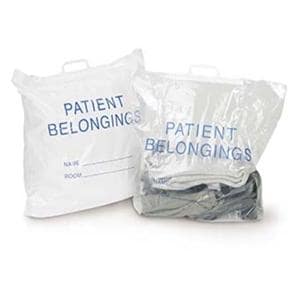 Patient Belongings Bag Clear/Blue 20x20x4