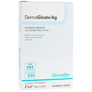 DermaGinate Ag Alginate/Silver Dressing 2x2" Sterile LF