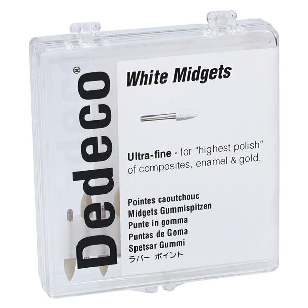 Midget Polisher FG Ultra Fine Mini White f/ Composites / Enamel / Gold 12/Bx