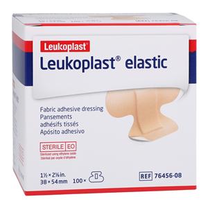 Leukoplast Adhesive Bandage Elastic/Fabric 1-1/2x2" Tan Sterile 100/Bx