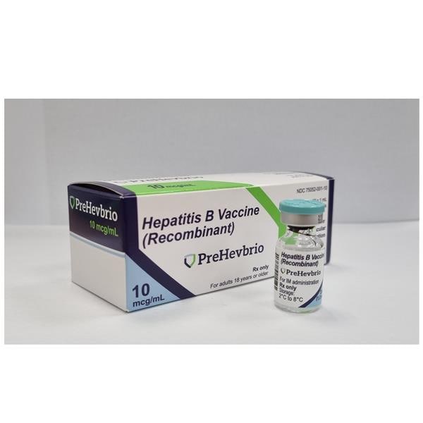 Prehevbrio Hepatitis B Adult Injectable 10mcg SDV 1mL 10/Bx