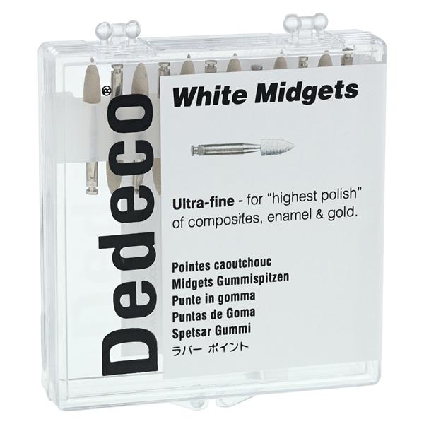 Midget Polisher RA Ultra Fine Mini White f/ Composites / Enamel / Gold 12/Bx