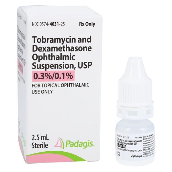 Tobramycin Dexamethasone Ophthalmic Suspension 0.3/0.1% Bottle 2.5mL Each