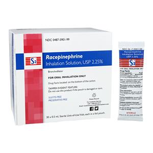 S-2 Racepinephrine Inhalation Solution 2.25% 0.5mL Unit Dose 30/P...