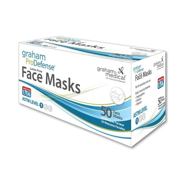 ProDefense Procedure Face Mask ASTM Level 1 Blue Adult 50/Bx