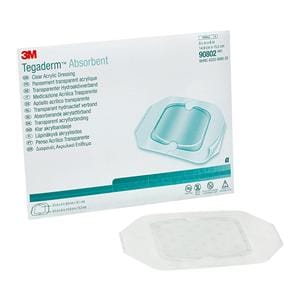 Tegaderm Acrylic Transparent Dressing 5-7/8x6" Sterile Square Adhs Trans Abs LF