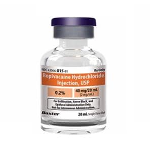Ropivacaine HCl Injection 0.2% 2mg/mL Preservative Free SDV 20mL 10/Bx