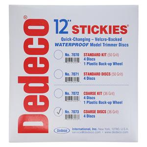 Stickies Model Trimmer Discs Velcro Backed Coarse 36 4/Bx