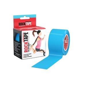 RockTape Kinesiology Tape 97% Cotton/3% Nylon 2"x16.4' Blue Ea