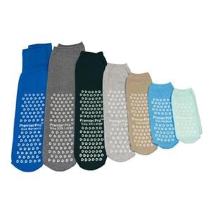 PremierPro Slipper Socks Polyester Blend Dark Green 2X Large Reusable 48/Ca