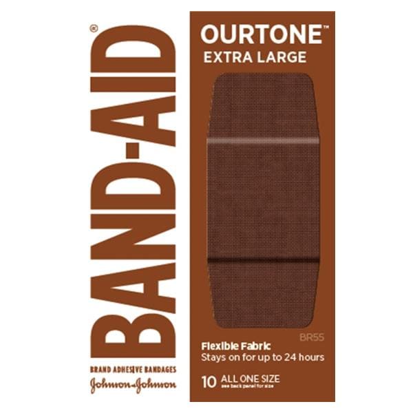 Band-Aid Ourtone Adhesive Bandage Fabric XL BR55 Sterile 10/Bx