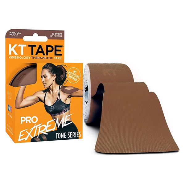 KT Pro Extreme Kinesiology Tape Synthetic Fabric 2x10" Marquee Mocha 20/Bx