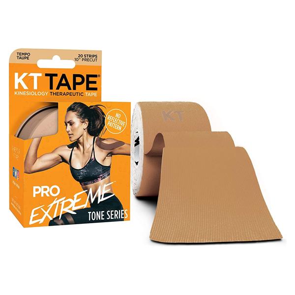 KT Pro Extreme Kinesiology Tape Synthetic Fabric 2x10" Tempo Taupe 20/Bx