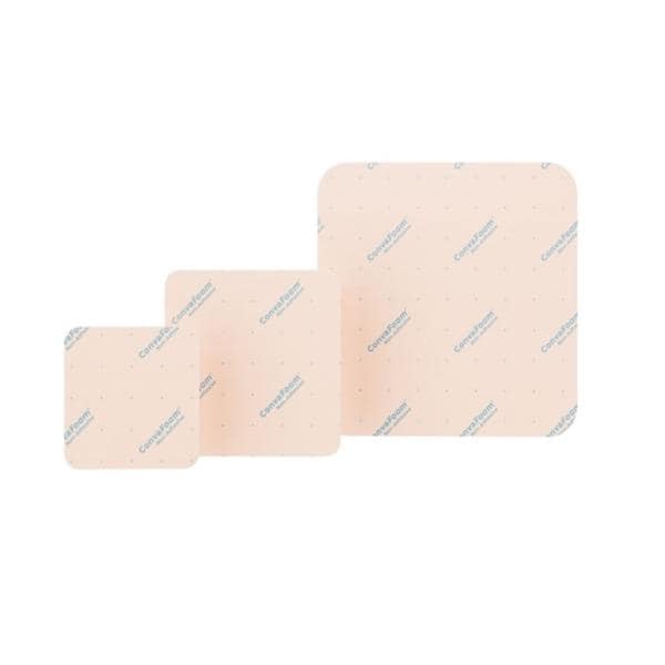 ConvaFoam Foam Wound Dressing 4x4" Sterile Square Non-Adhesive Tan Absorbent LF