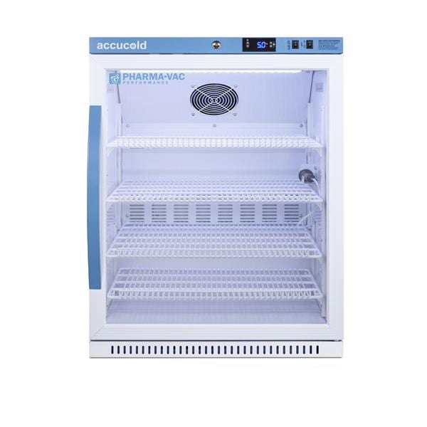 Accucold Performance Series Vaccine Refrigerator 6.0 Cu Ft Glass Door 2 to 8C Ea