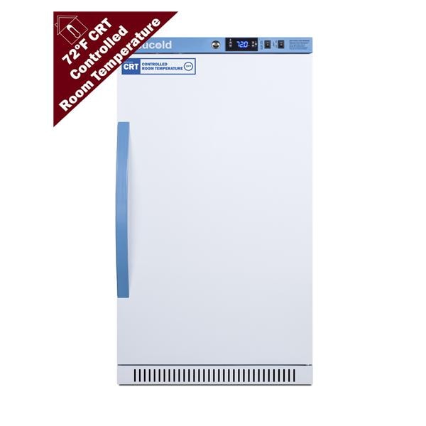 Controlled Room Temperature Cabinet 2.83 Cu Ft Solid Door 68 to 77F Ea