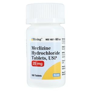 Meclizine HCl Tablets 25mg Bottle 100/Bottle 100/Bt