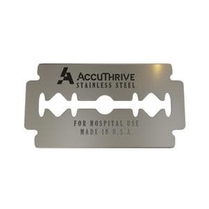 AccuThrive Stainless Steel Double Edge Prep Blade Non-Sterile Disposable