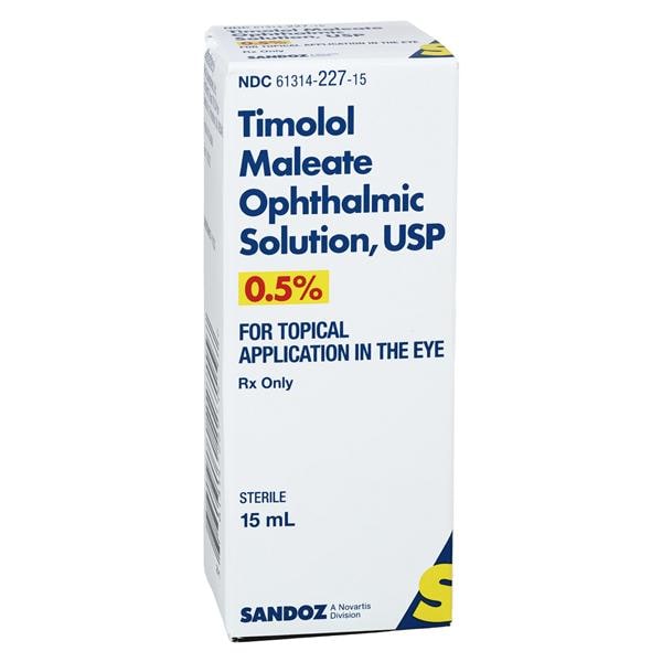 Timolol Maleate Ophthalmic Solution 0.5% Bottle 15mL 15mL/Bt