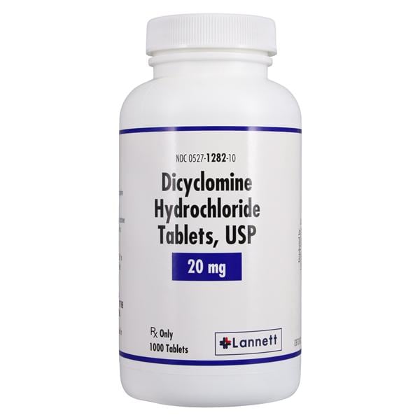 Dicyclomine HCl Tablets 20mg Bottle 1000/Bottle