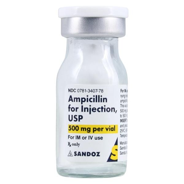 Ampicillin Powder Injection 500mg/vl SDV 10mL 10/Bx