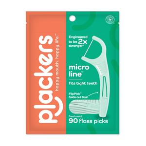Plackers Dental Picks Mint 90/Bg Bags 6/Bx